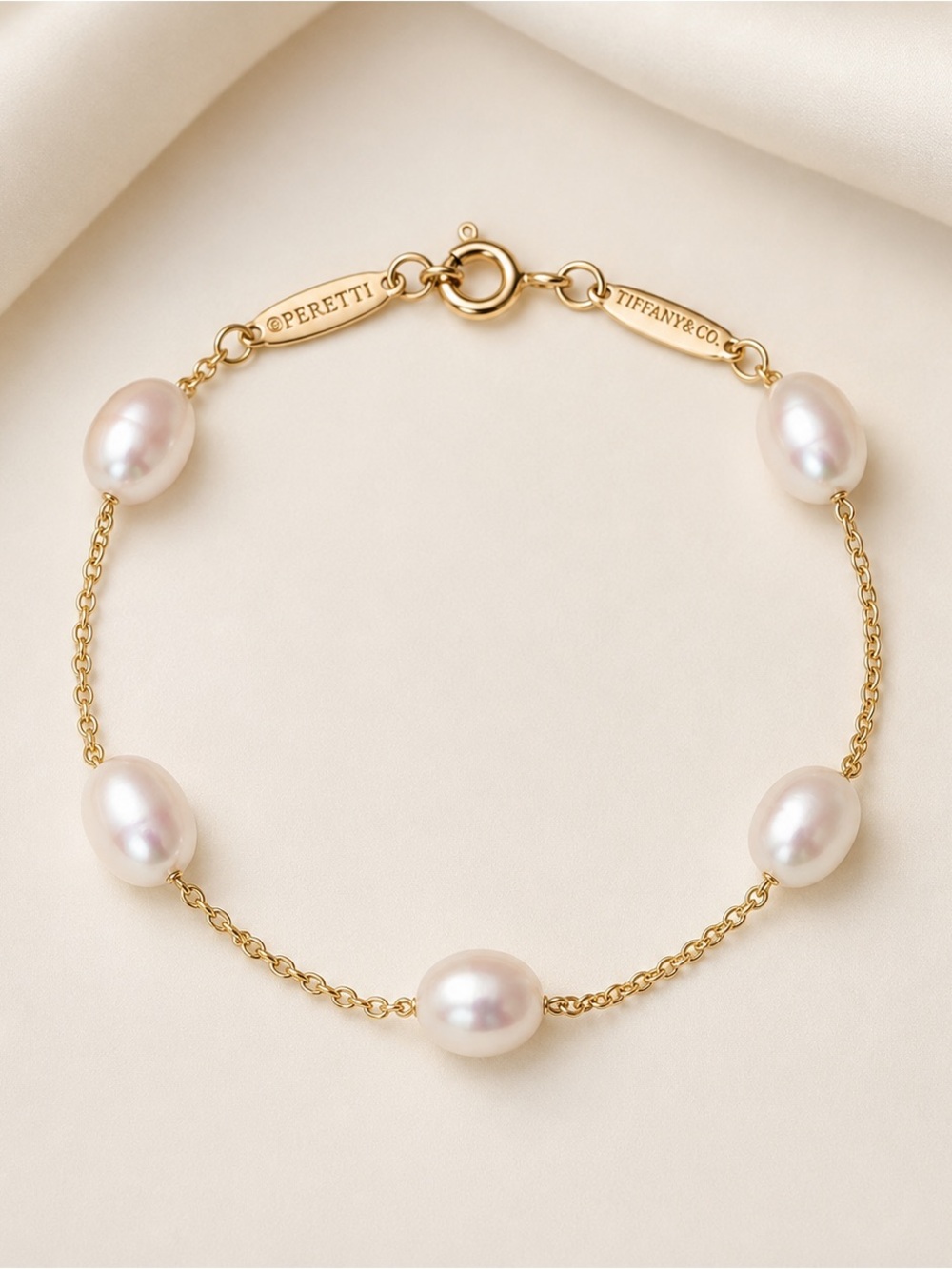 ✨18k Gold Tiffany&Co/Elsa Peretti Pearls by the Yard Bracelet✨